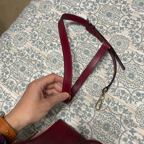 Burgundy and Pink Kate Spade Bag - Picture 12 of 16